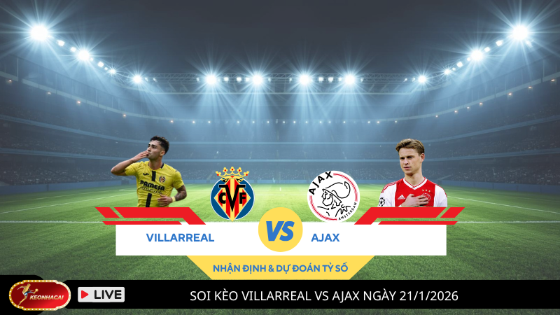 Soi kèo Villarreal vs Ajax